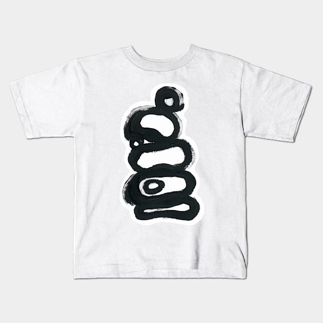 Stone Cairn I/VIII (cut-out) Kids T-Shirt by FJBourne